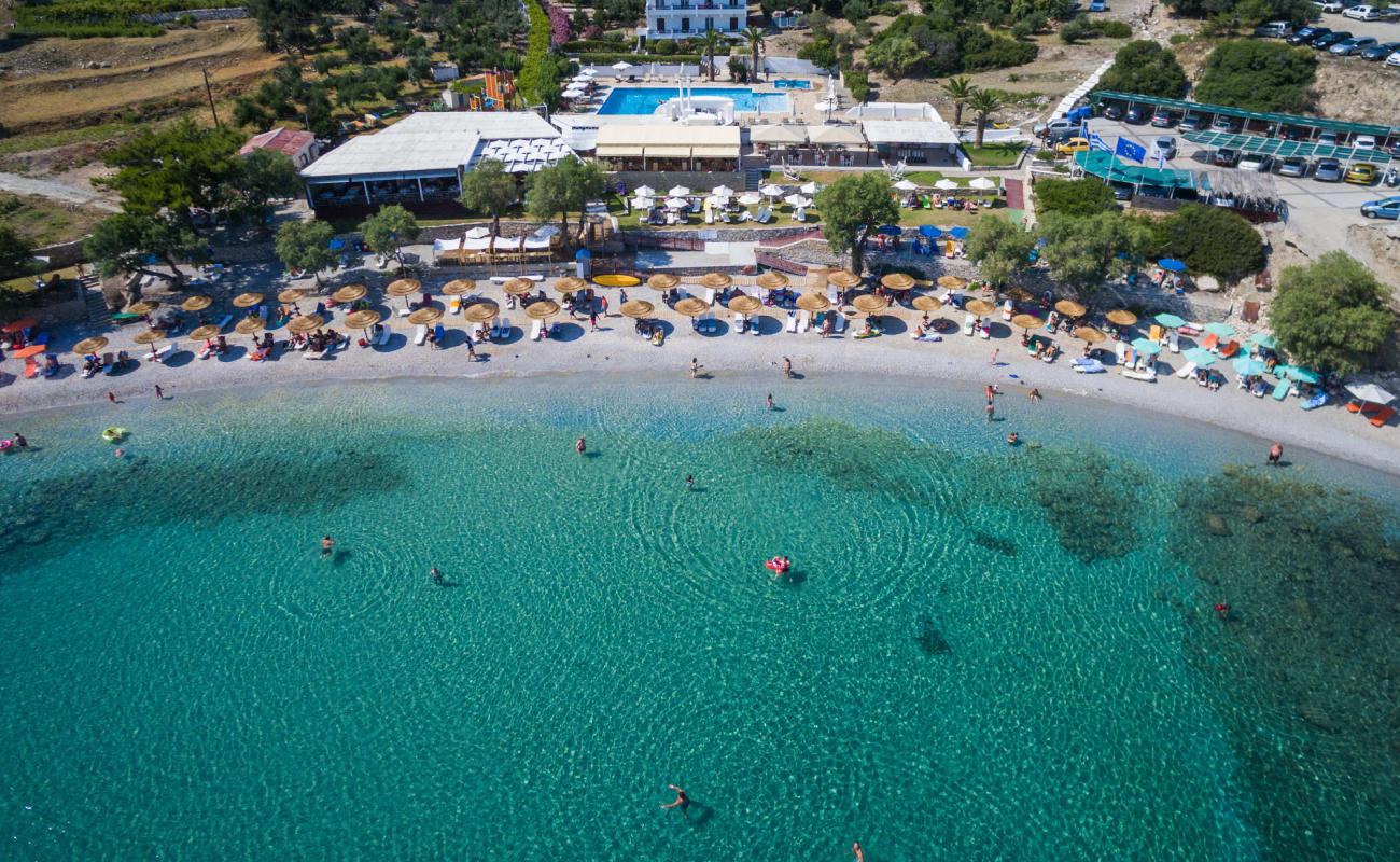 Paralia Glikoriza'in fotoğrafı çakıl ile kum yüzey ile