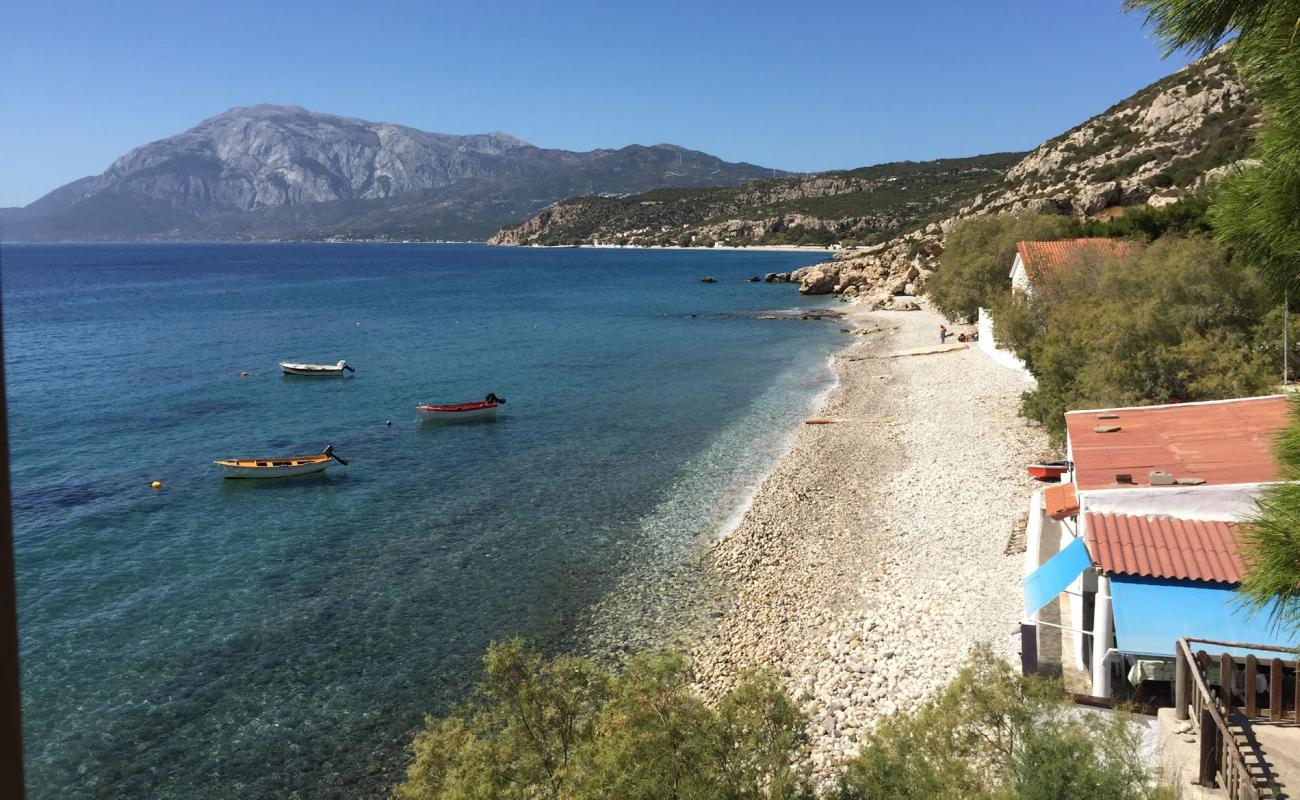 Pefkos beach'in fotoğrafı bej çakıl yüzey ile