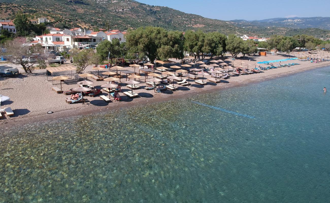 Votsalakia beach'in fotoğrafı siyah kum ve çakıllar yüzey ile