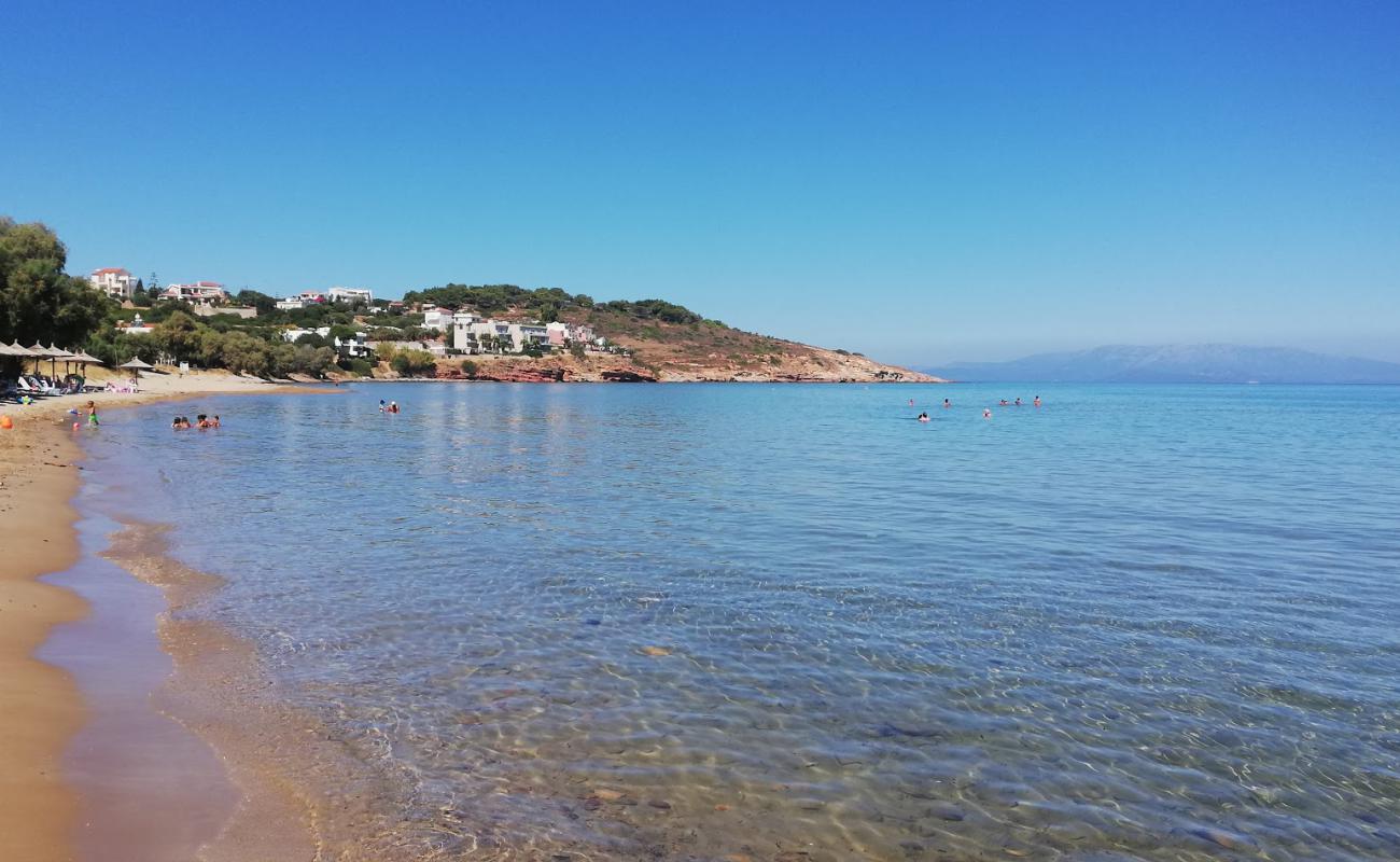 Karfas Plajı'in fotoğrafı i̇nce kahverengi kum yüzey ile