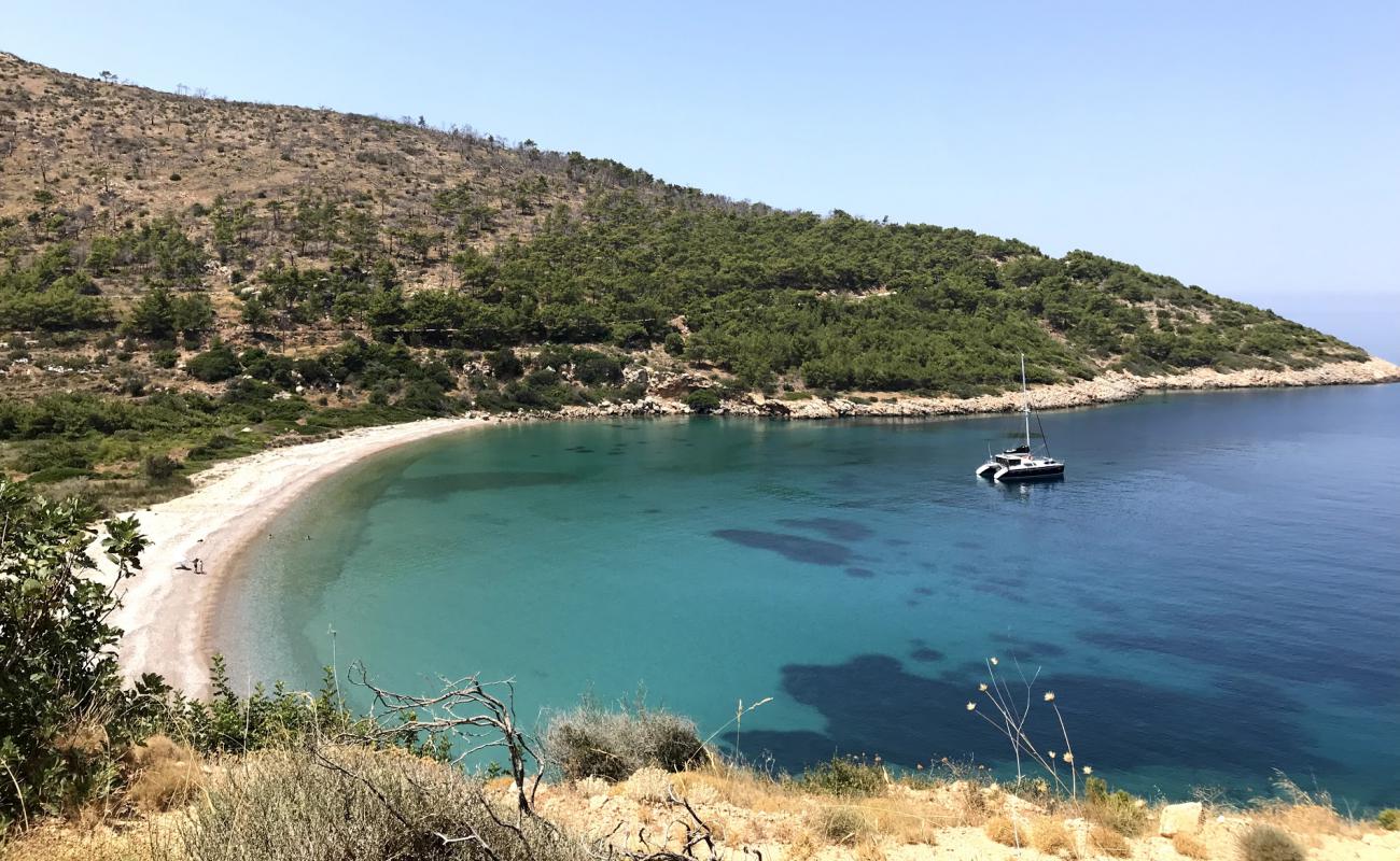 Potamoi beach'in fotoğrafı hafif çakıl yüzey ile