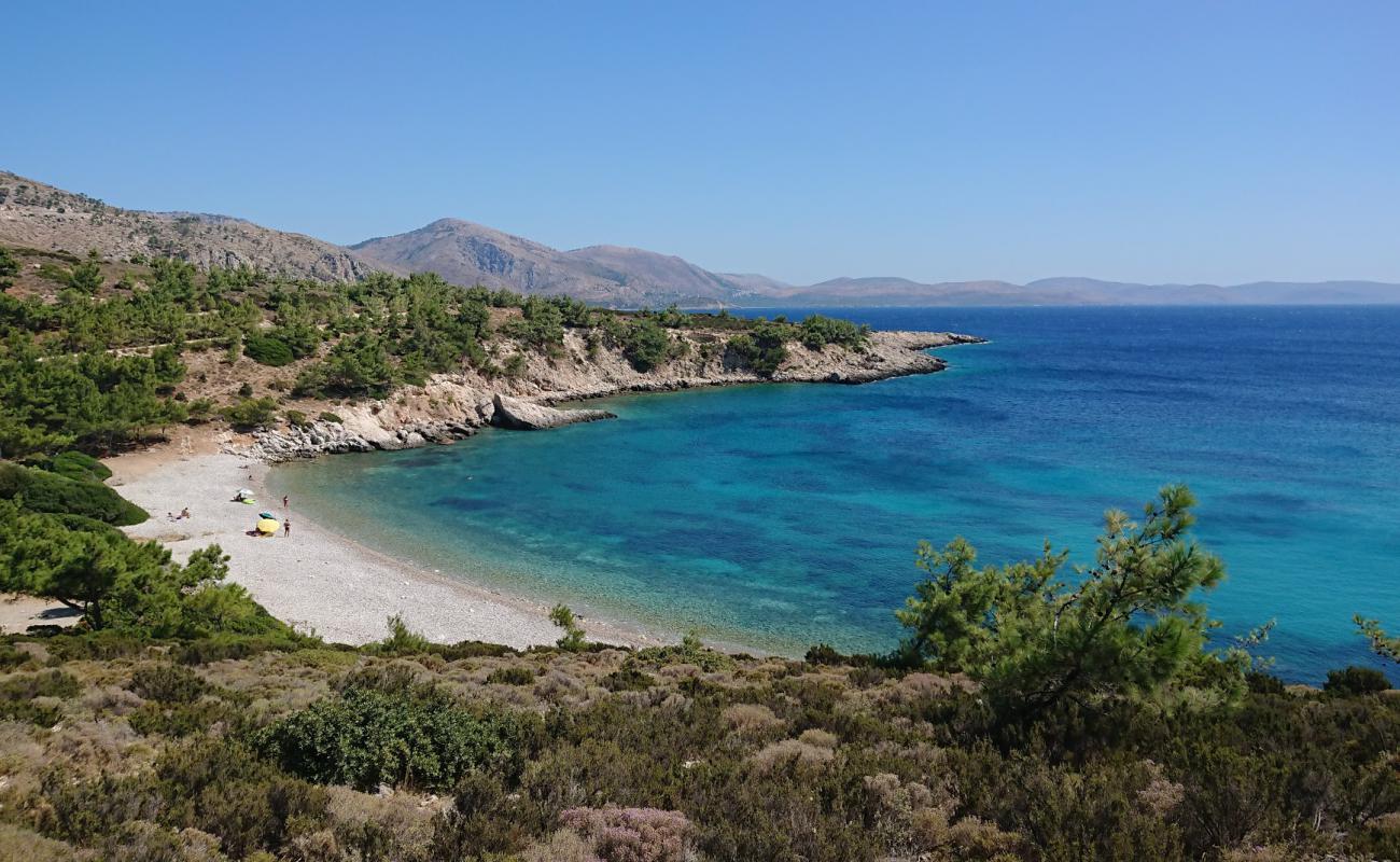 Tigani Beach'in fotoğrafı bej çakıl yüzey ile