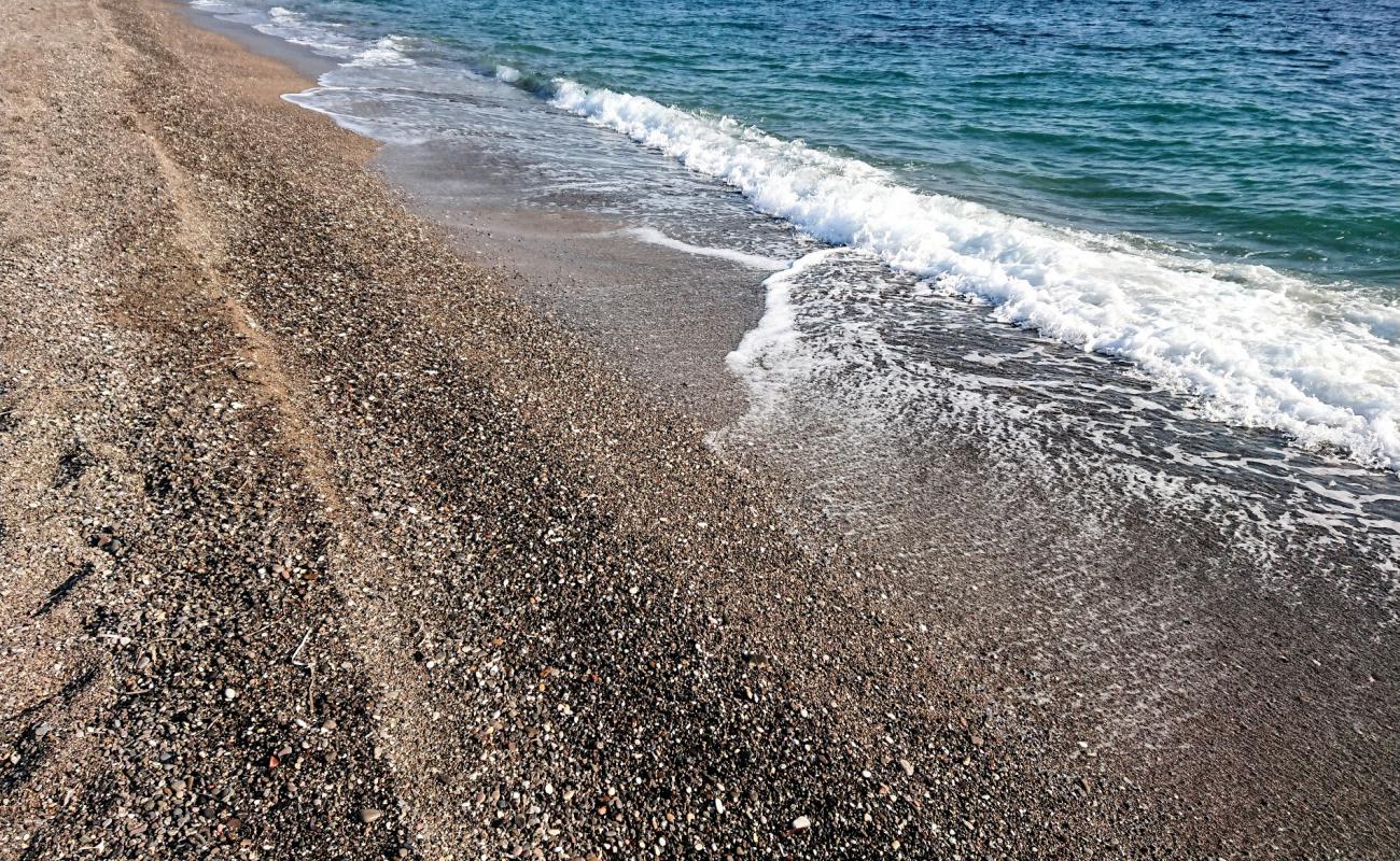 Managros Beach'in fotoğrafı gri kum ve çakıl yüzey ile