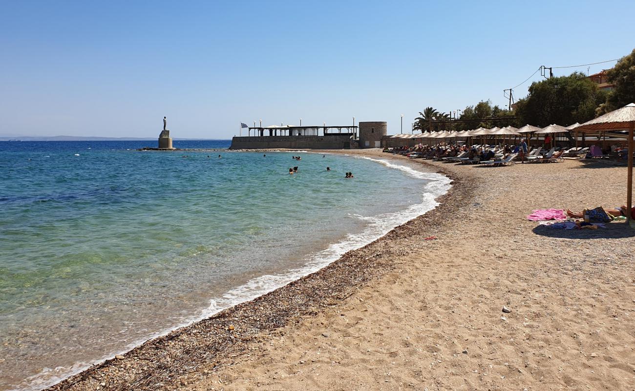 Paralia Vrontados'in fotoğrafı hafif ince çakıl taş yüzey ile