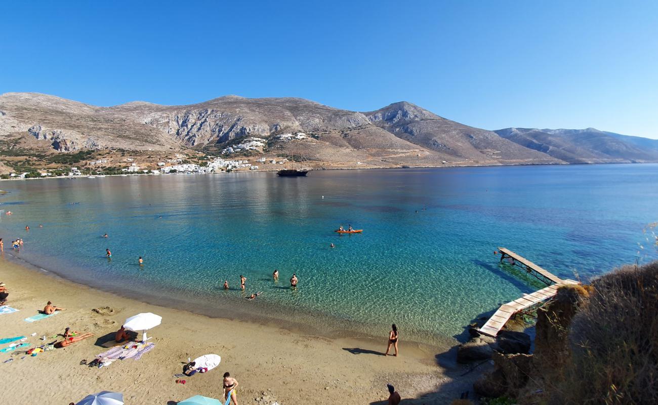 Levrossos Plajı'in fotoğrafı açık bej kum yüzey ile