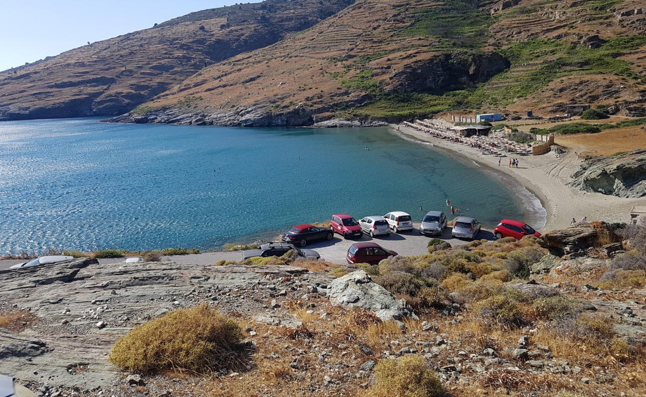 Paralia Chalkolimnionas'in fotoğrafı parlak kum yüzey ile