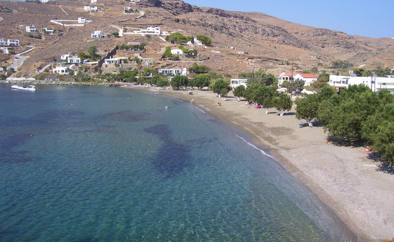 Paralia Ag. Dimitrios'in fotoğrafı bej kum ve çakıl yüzey ile
