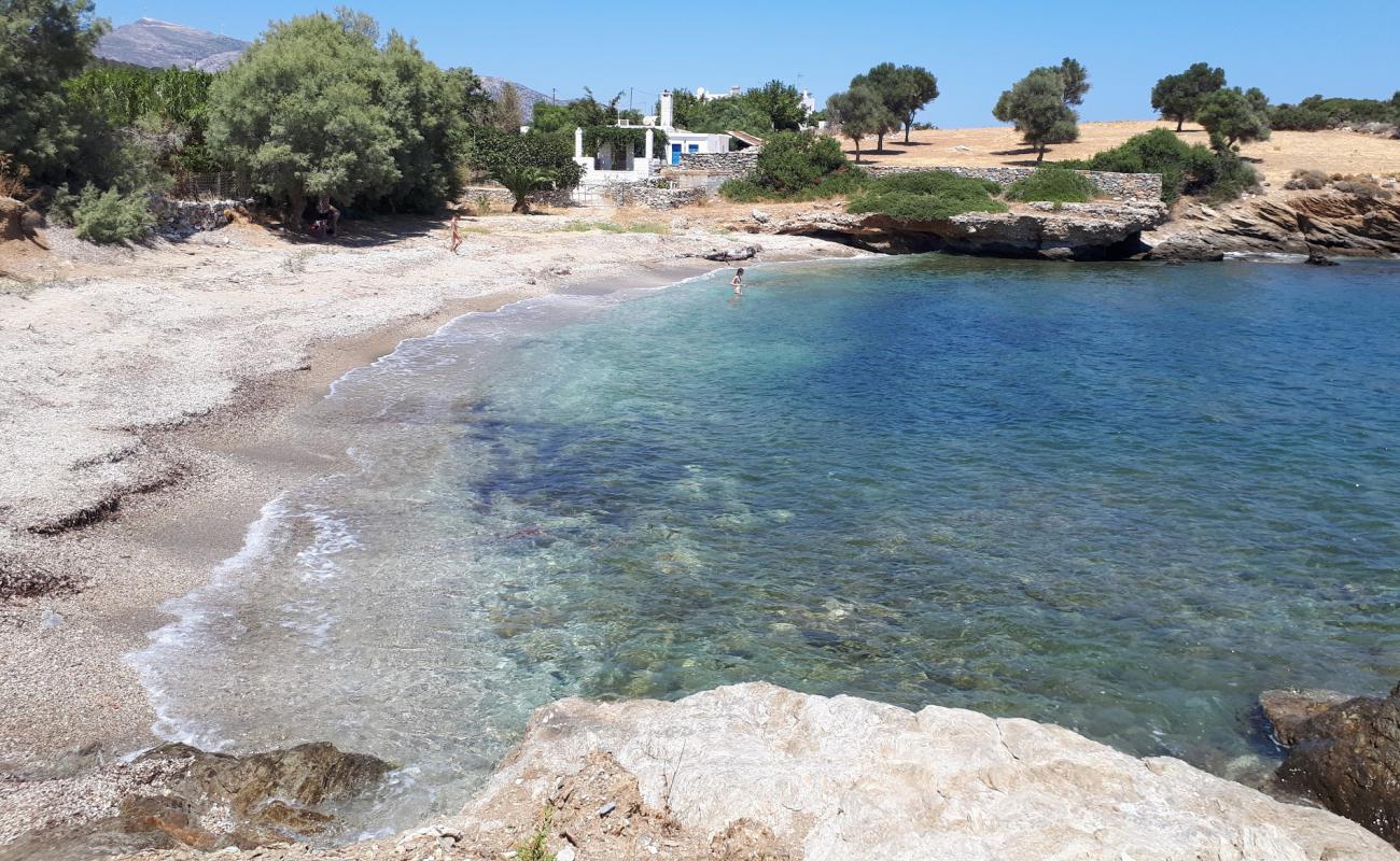 Ligaridia beach'in fotoğrafı bej kum ve kayalar yüzey ile