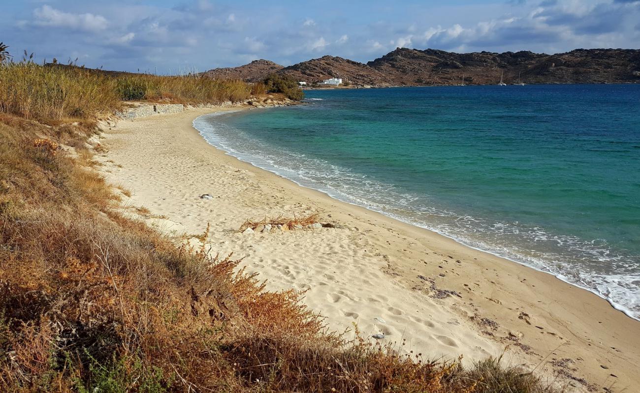 Kalamia beach'in fotoğrafı açık bej kum yüzey ile