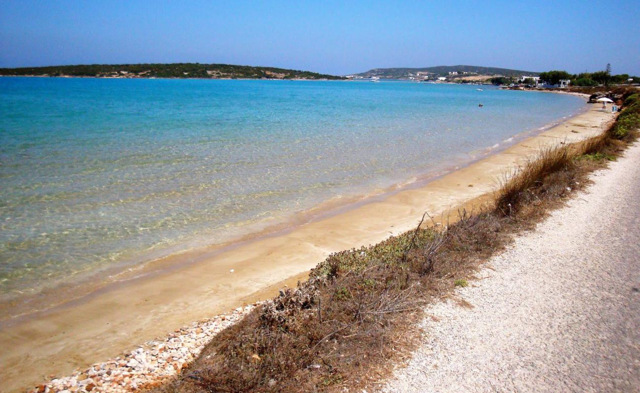 Plage Siparos'in fotoğrafı kahverengi kum yüzey ile