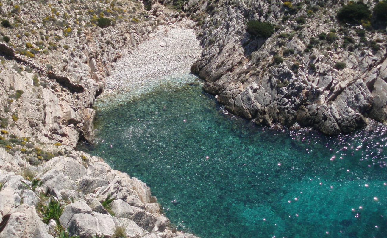 Avlaki beach'in fotoğrafı gri çakıl taşı yüzey ile