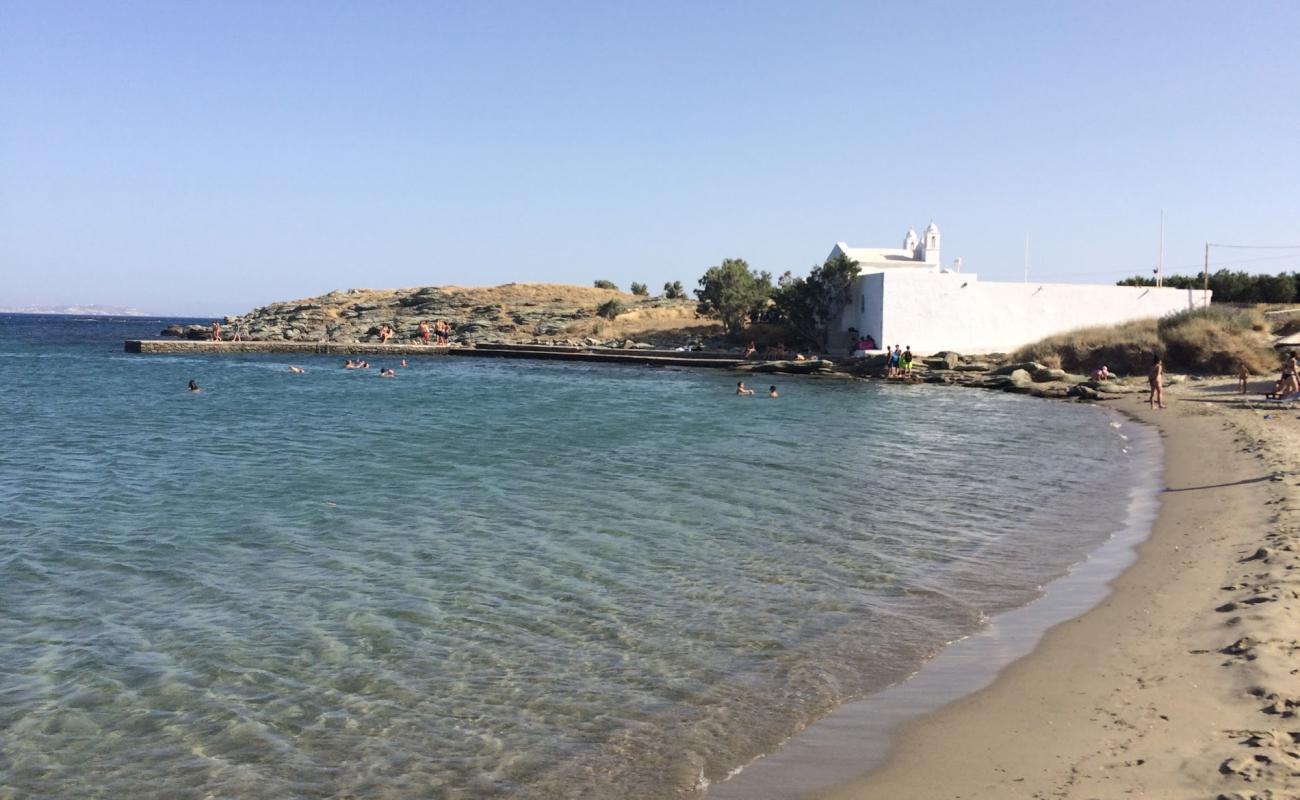 Agios Sostis'in fotoğrafı açık bej kum yüzey ile