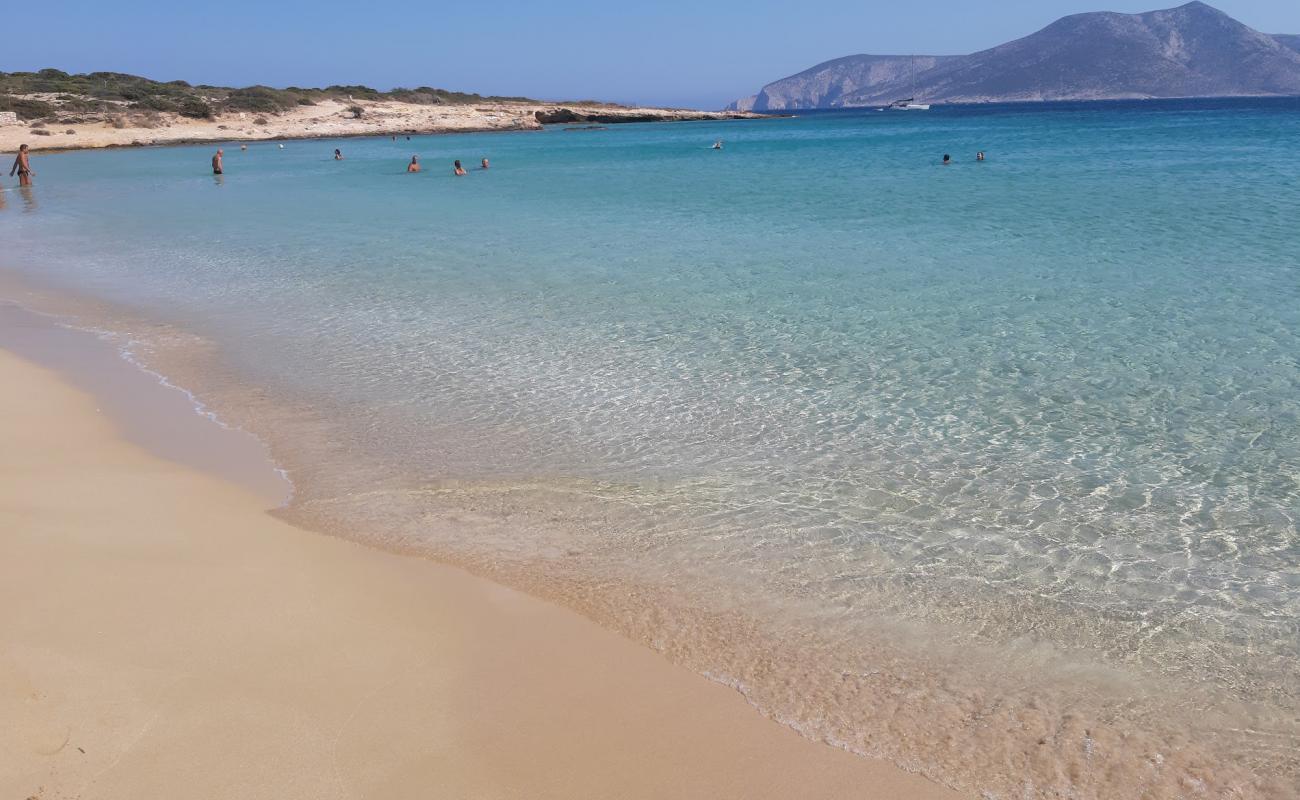 Platia Pounta Plajı'in fotoğrafı açık bej kum yüzey ile