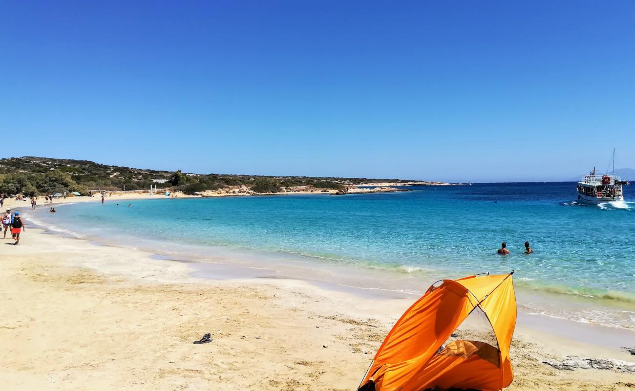 Paralia Charokopou'in fotoğrafı açık bej kum yüzey ile