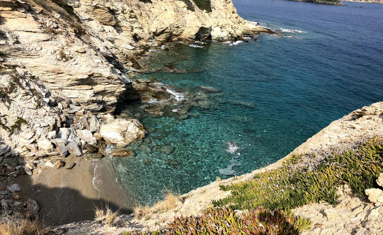 Beach Parasfoungario'in fotoğrafı parlak kum ve kayalar yüzey ile