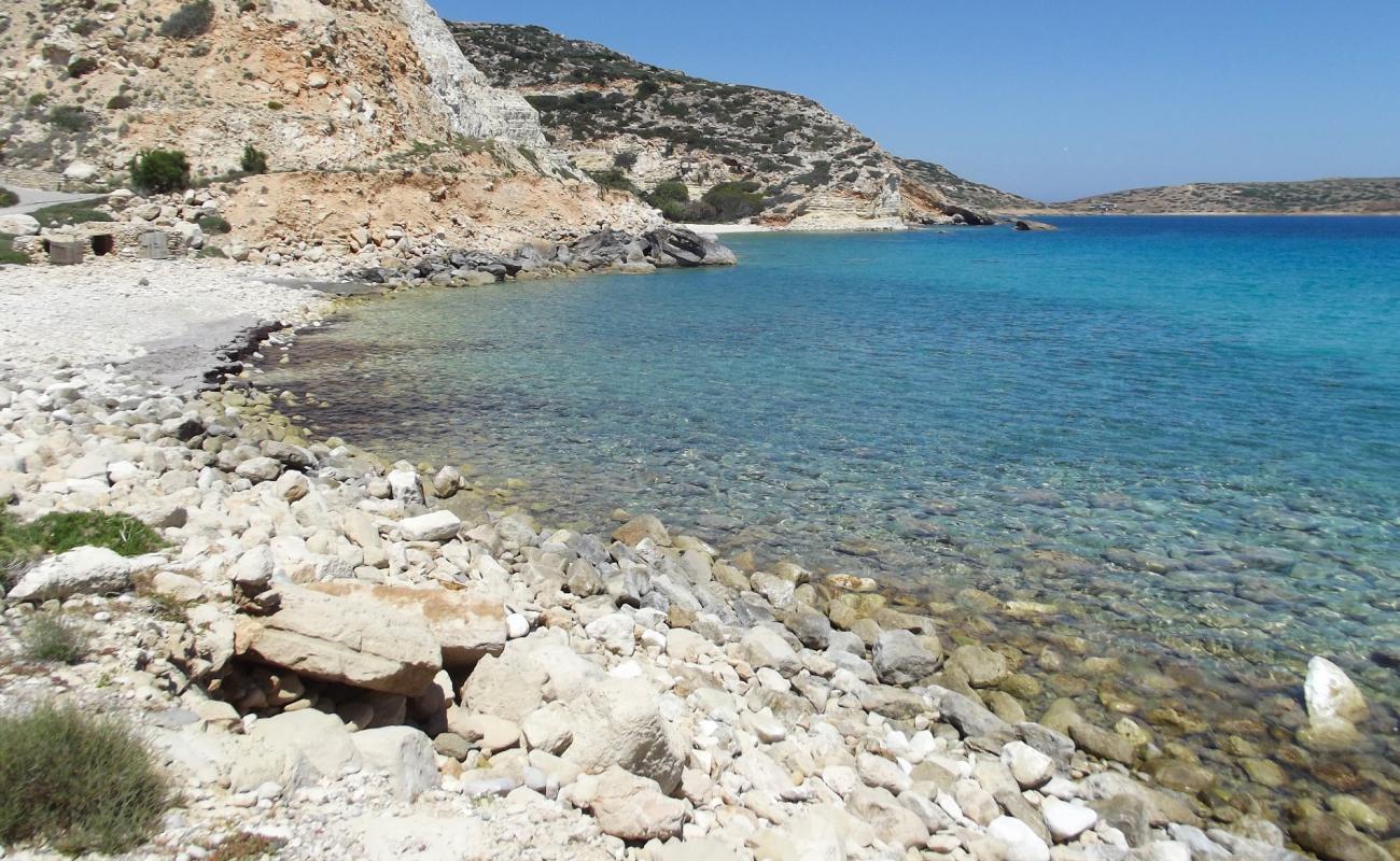 Platani beach'in fotoğrafı taşlar yüzey ile