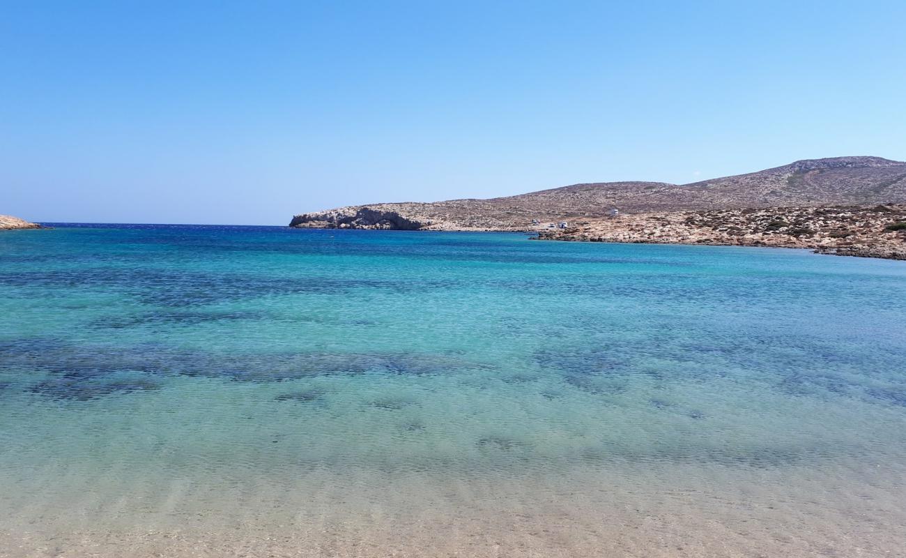 Paralia Tenta'in fotoğrafı açık bej kum yüzey ile