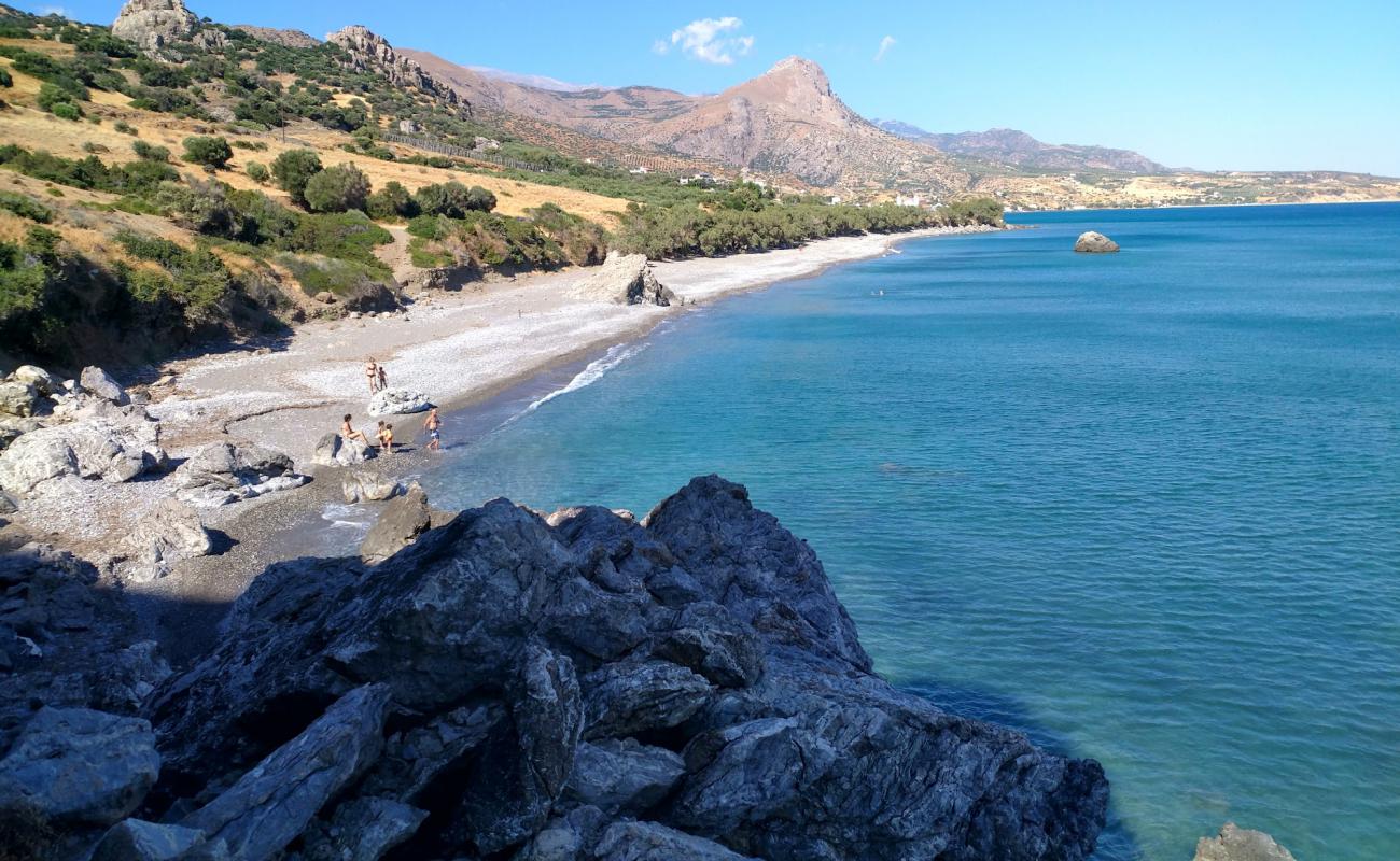 Skouros beach'in fotoğrafı bej kum ve çakıl yüzey ile