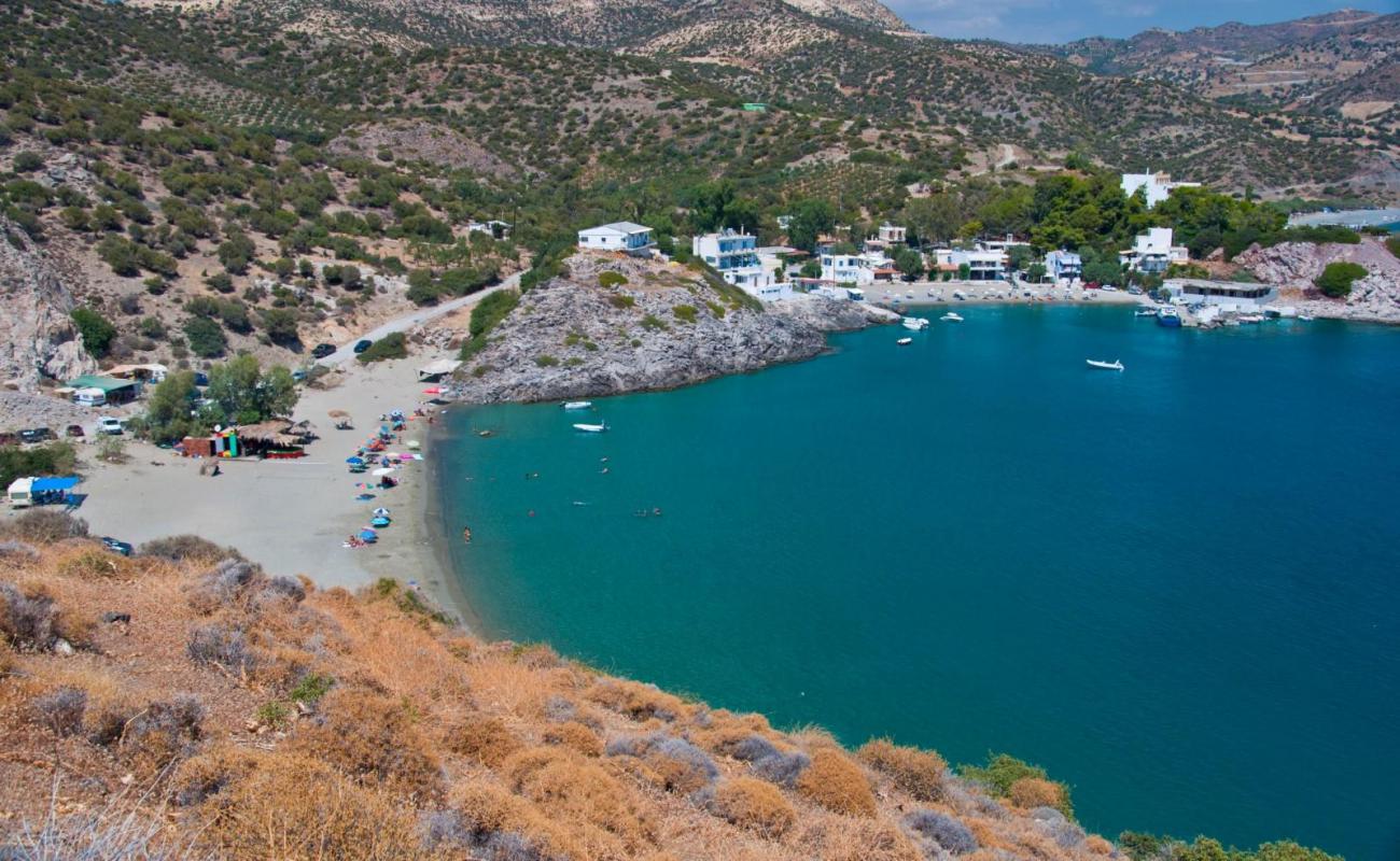 Psili Ammos beach'in fotoğrafı açık bej kum yüzey ile
