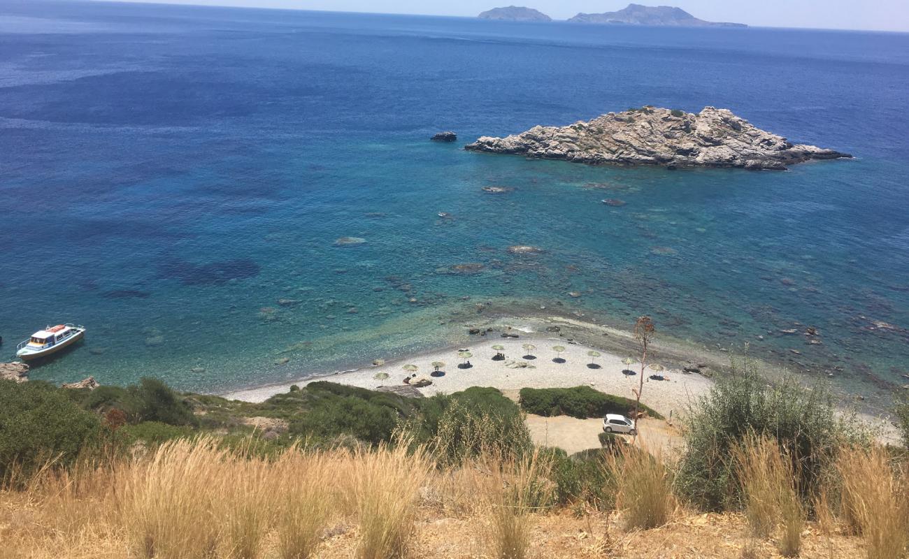 Prasonissi beach'in fotoğrafı gri çakıl taşı yüzey ile