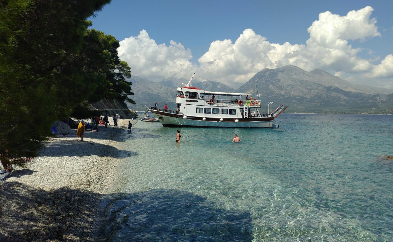 Asprogiali Beach'in fotoğrafı küçük bej çakıl yüzey ile