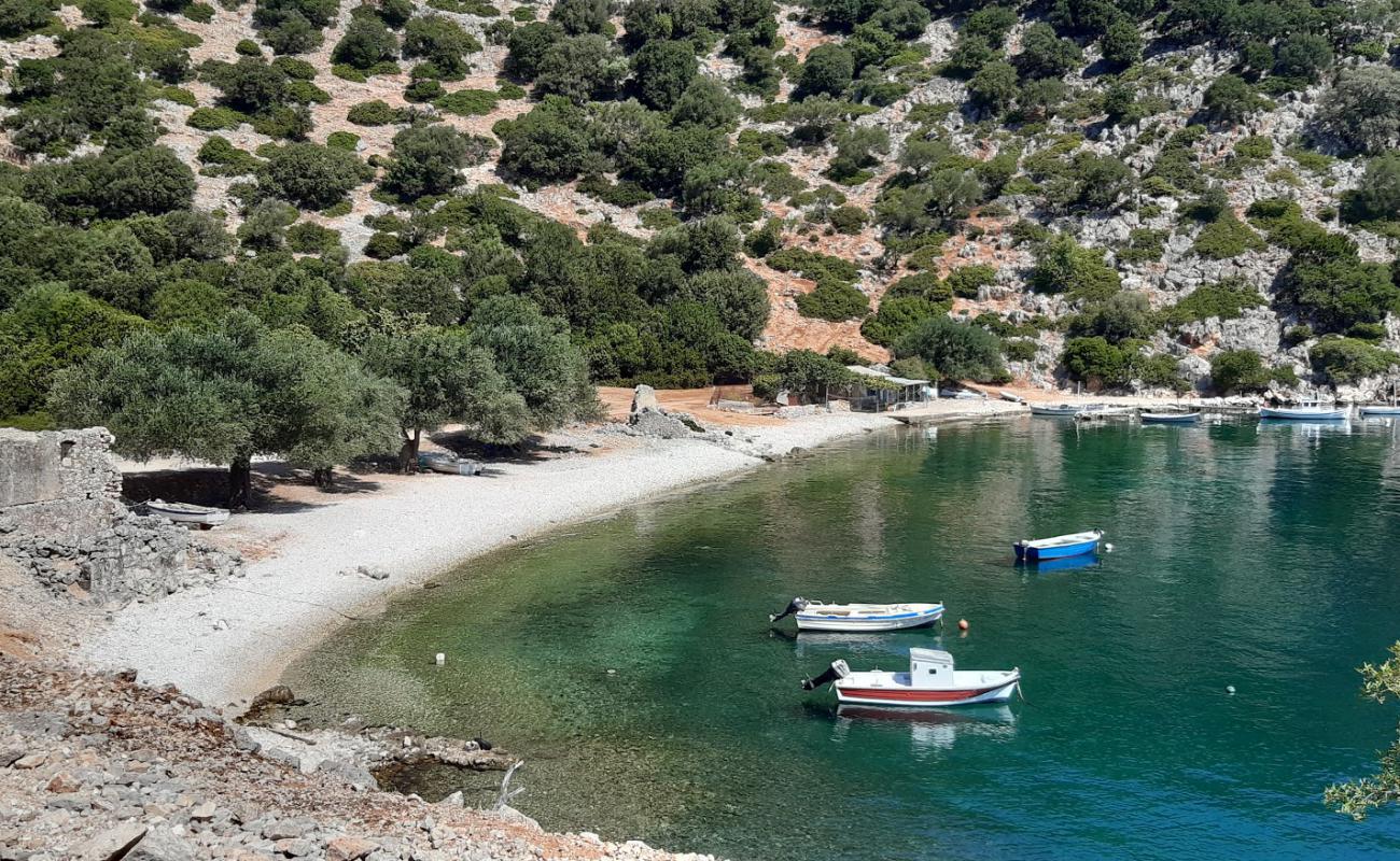 Kakogilos beach'in fotoğrafı hafif çakıl yüzey ile