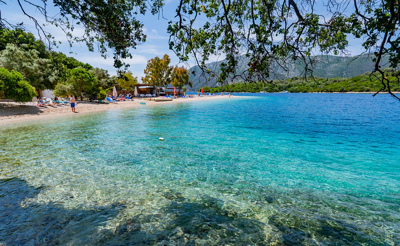 Ammoglossa Beach'in fotoğrafı küçük bej çakıl yüzey ile