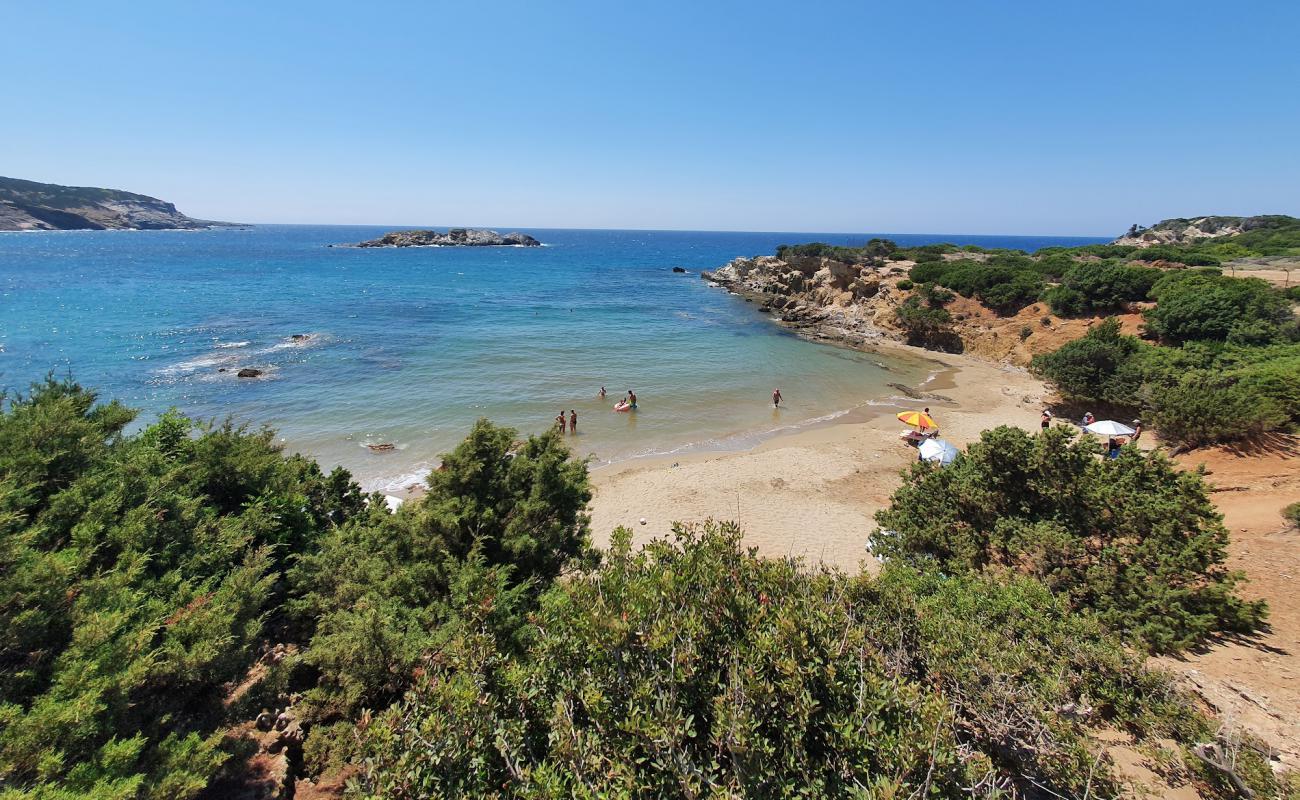Limanaki Beach'in fotoğrafı açık bej kum yüzey ile