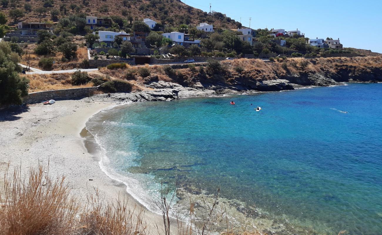 Paralia Ligia'in fotoğrafı açık bej kum yüzey ile