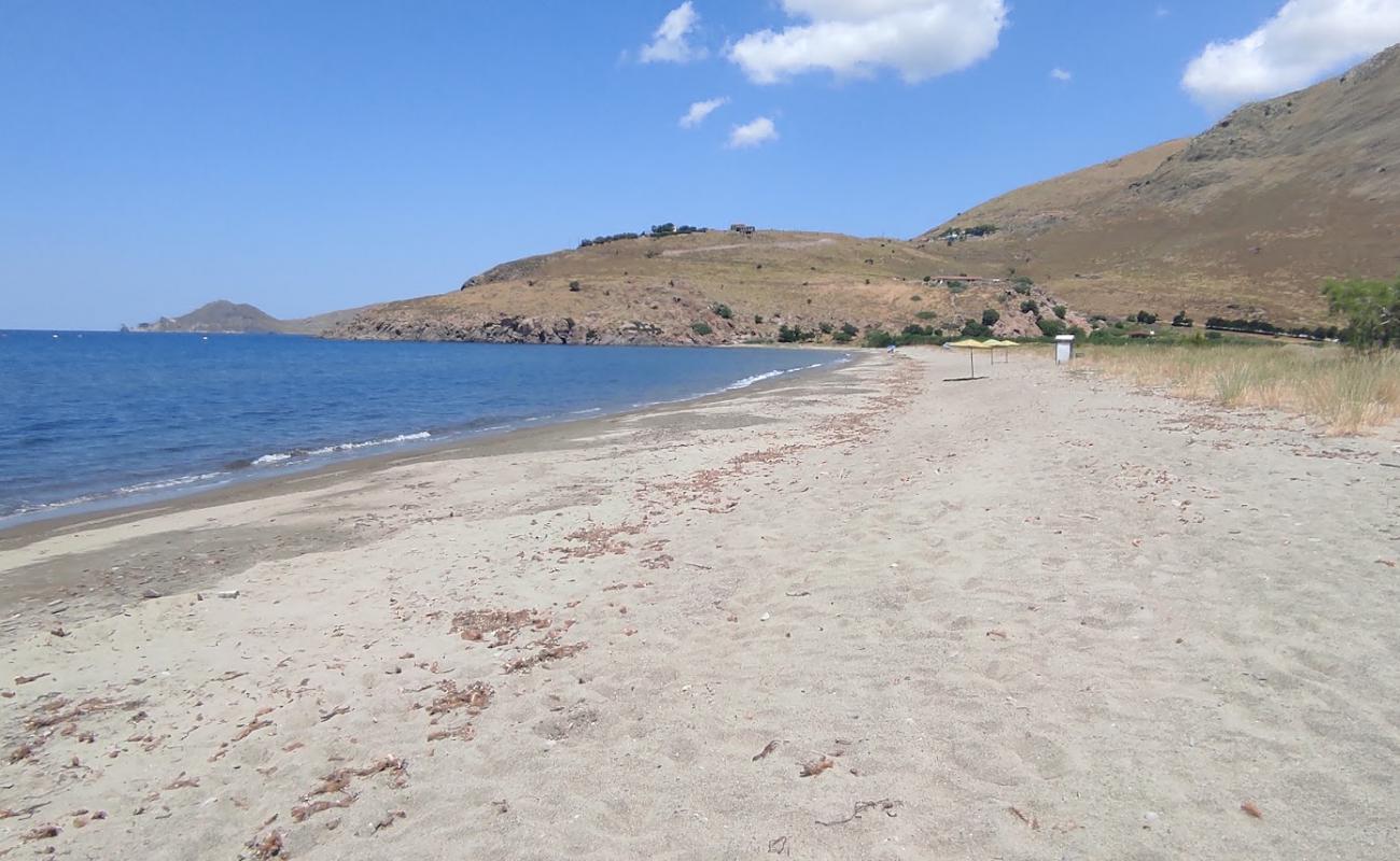 Paralia Avlona'in fotoğrafı gri kum yüzey ile