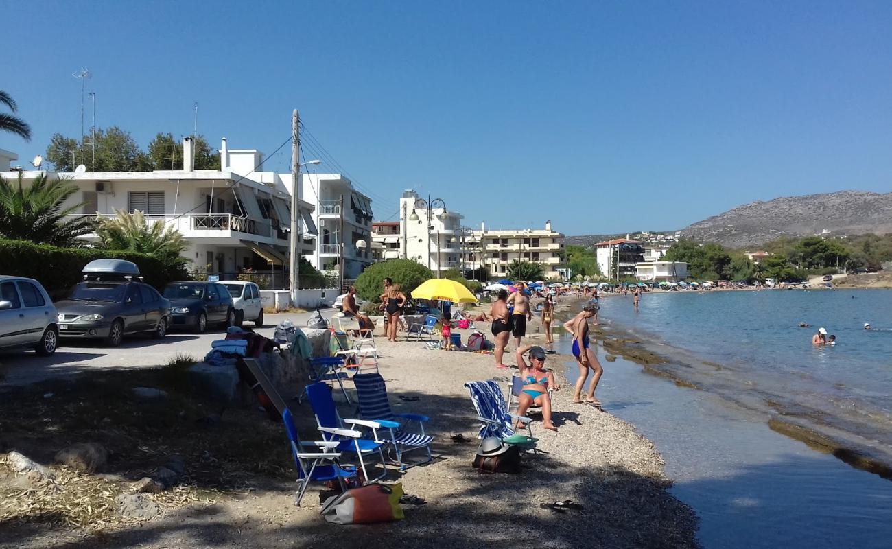 Porto Rafti Beach'in fotoğrafı gri kum ve çakıllar yüzey ile