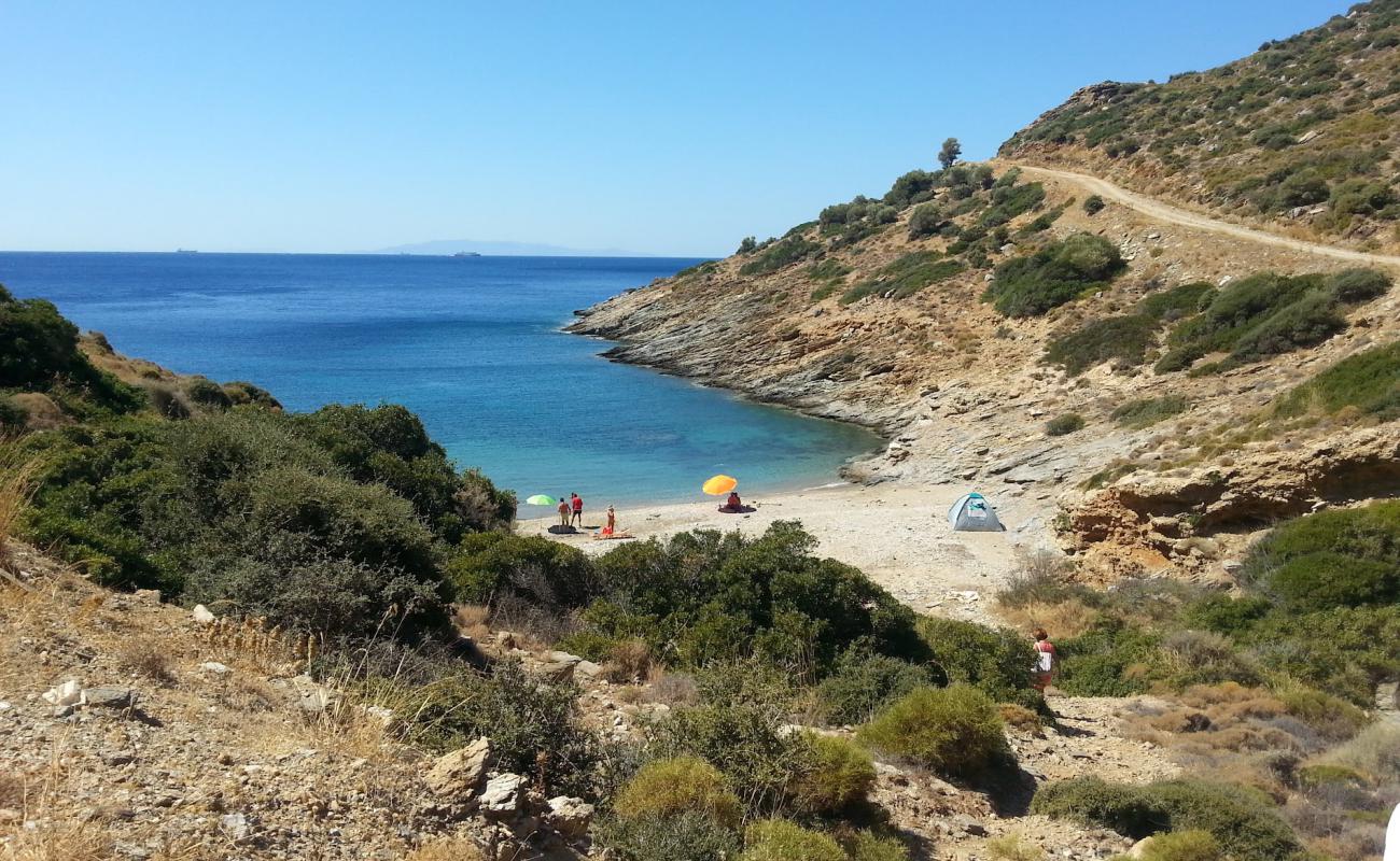 Avlaki Beach'in fotoğrafı bej kum ve çakıl yüzey ile