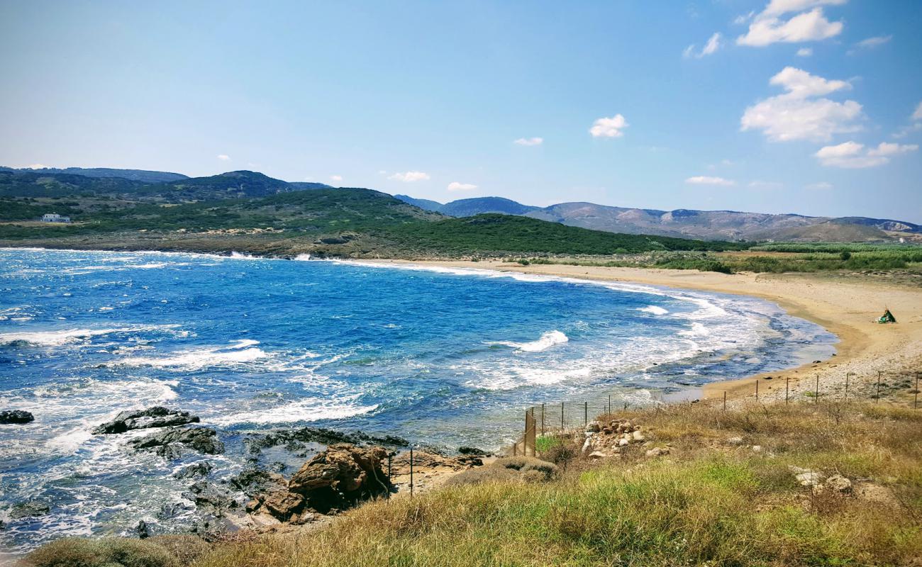 Paralia Palamari'in fotoğrafı gri kum ve çakıllar yüzey ile