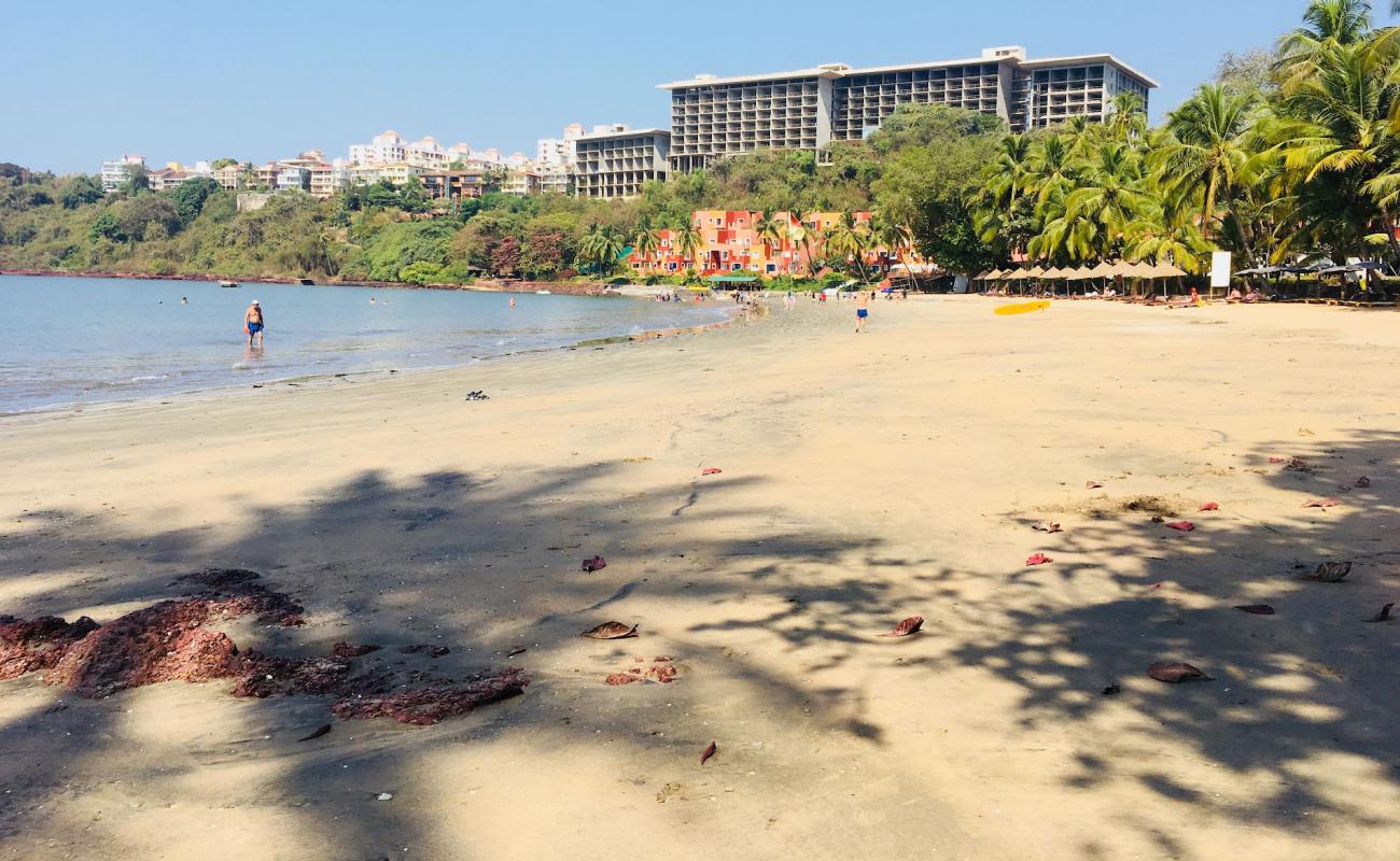 Vainguinim Beach'in fotoğrafı açık bej kum yüzey ile