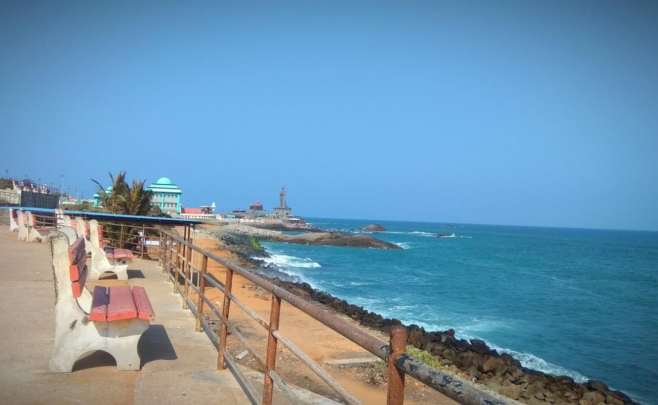 Kanyakumari Park Beach'in fotoğrafı taşlar yüzey ile