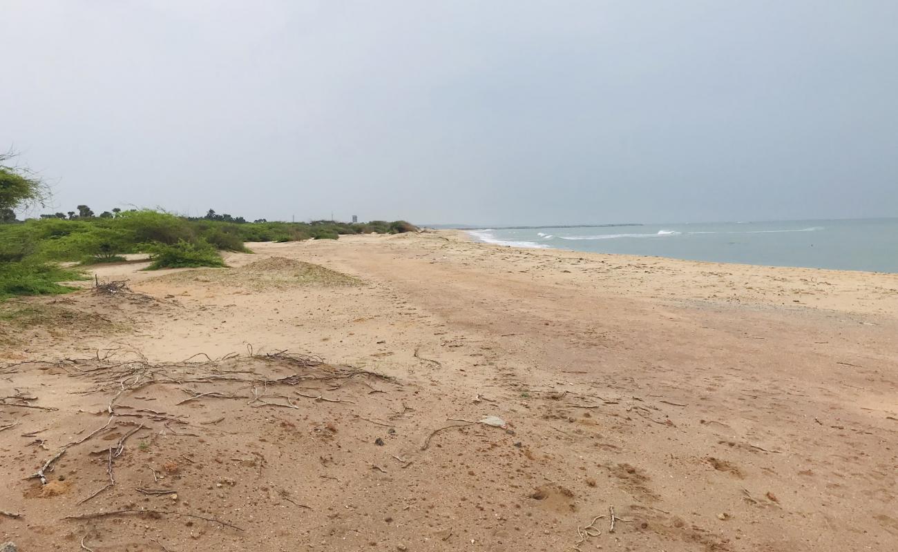 Thoppuvilai Beach'in fotoğrafı açık bej kum yüzey ile