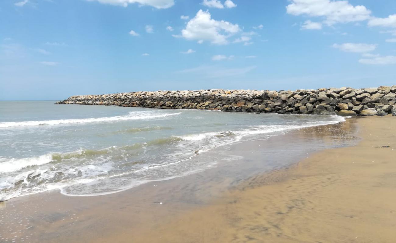 Old Beach Nagapattinam'in fotoğrafı açık bej kum yüzey ile