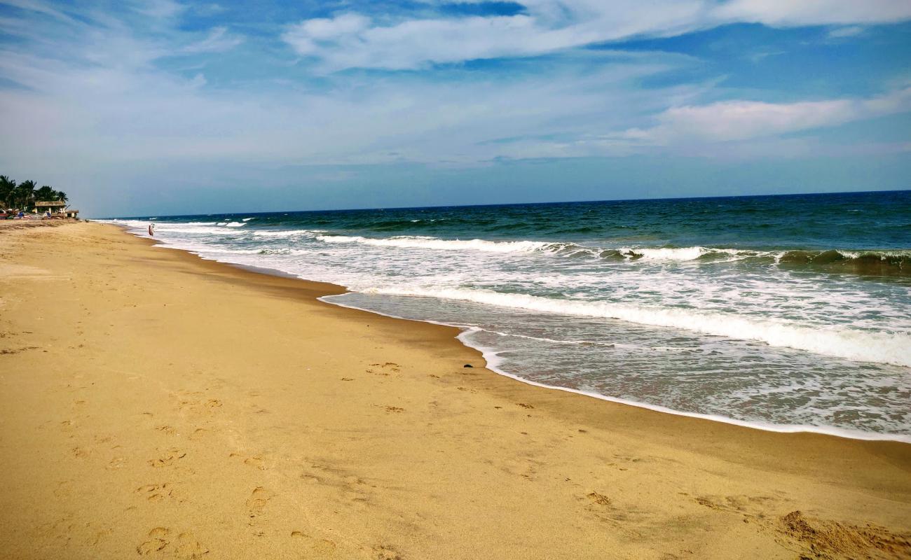 Auroville Beach'in fotoğrafı i̇nce bej kum yüzey ile