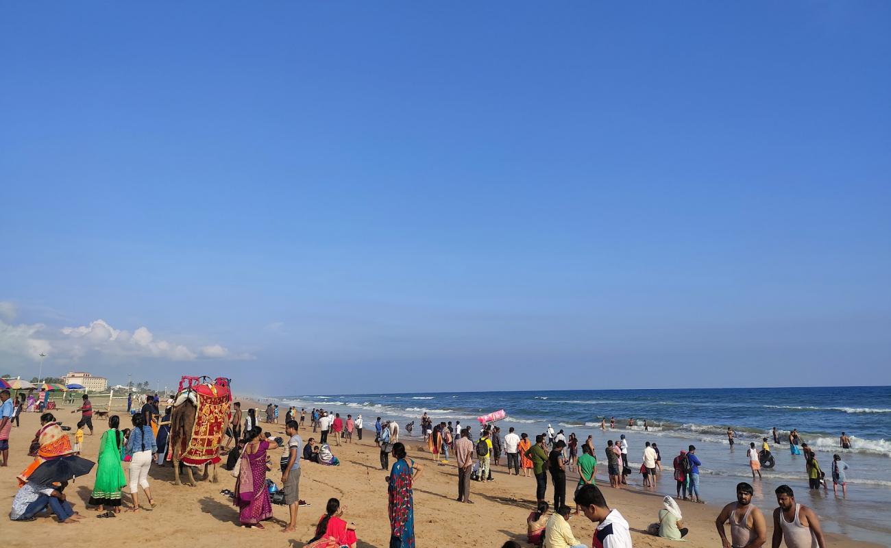 Sea Beach Of Puri'in fotoğrafı parlak kum yüzey ile