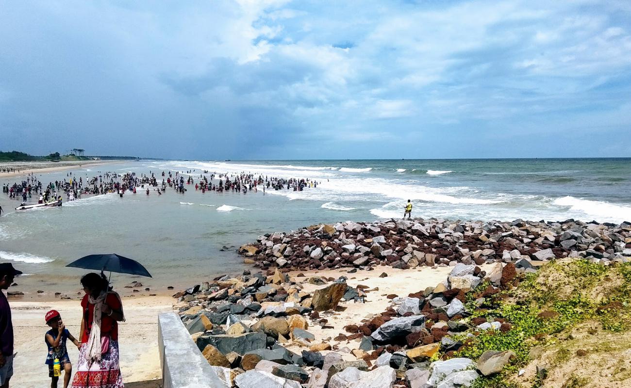 Digha Beach'in fotoğrafı beton kapak yüzey ile