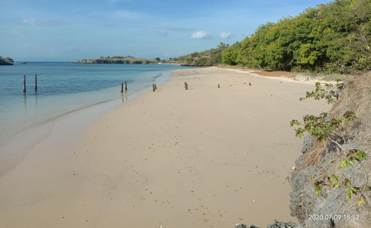 Temeak Beach'in fotoğrafı pembe kum yüzey ile