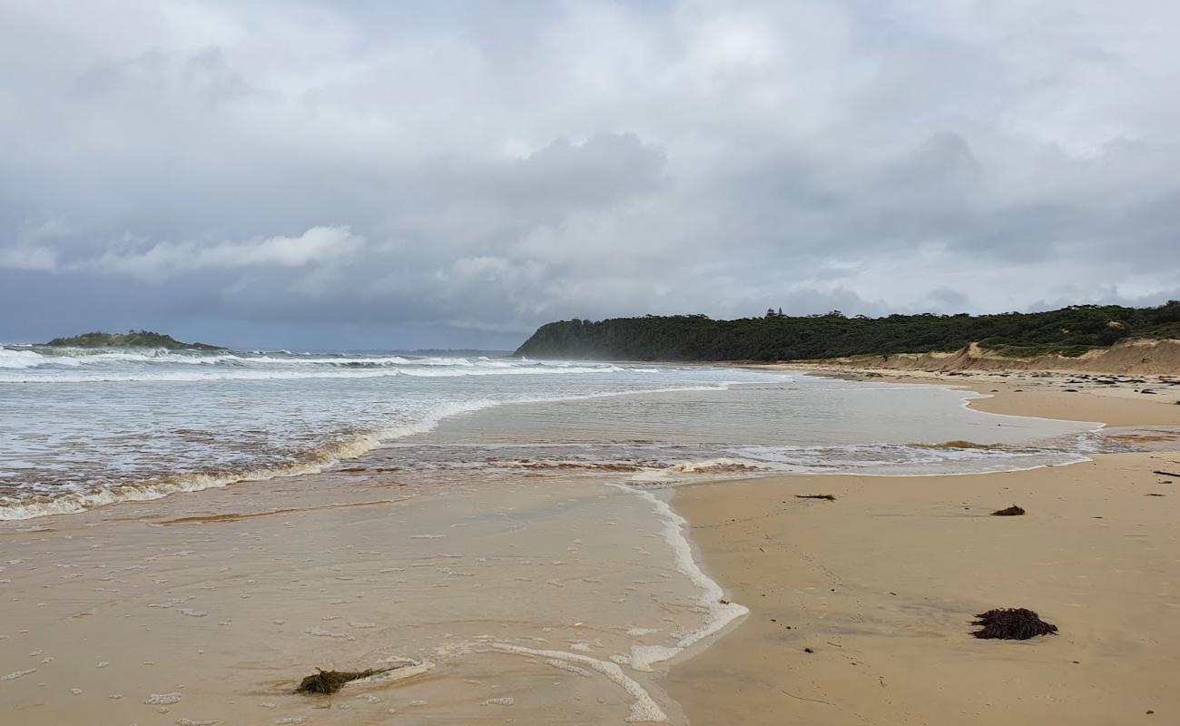 Manyana Beach'in fotoğrafı parlak kum yüzey ile