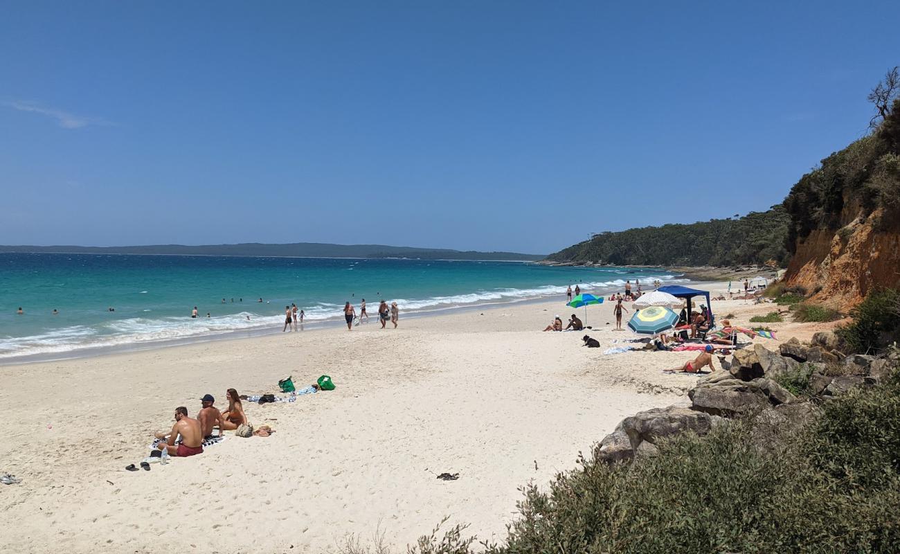 Nelsons Beach'in fotoğrafı i̇nce bej kum yüzey ile