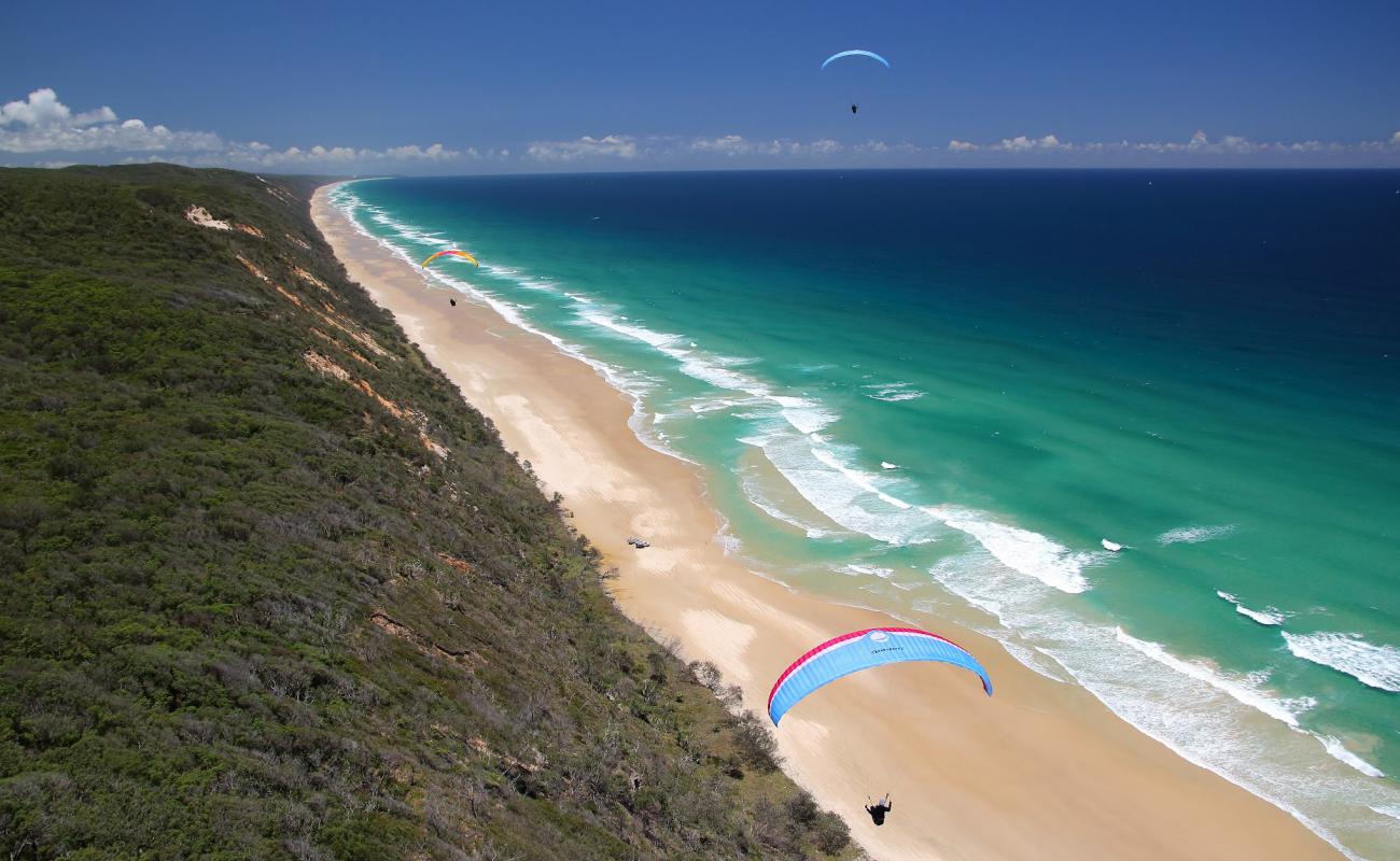 Teewah Beach'in fotoğrafı parlak ince kum yüzey ile