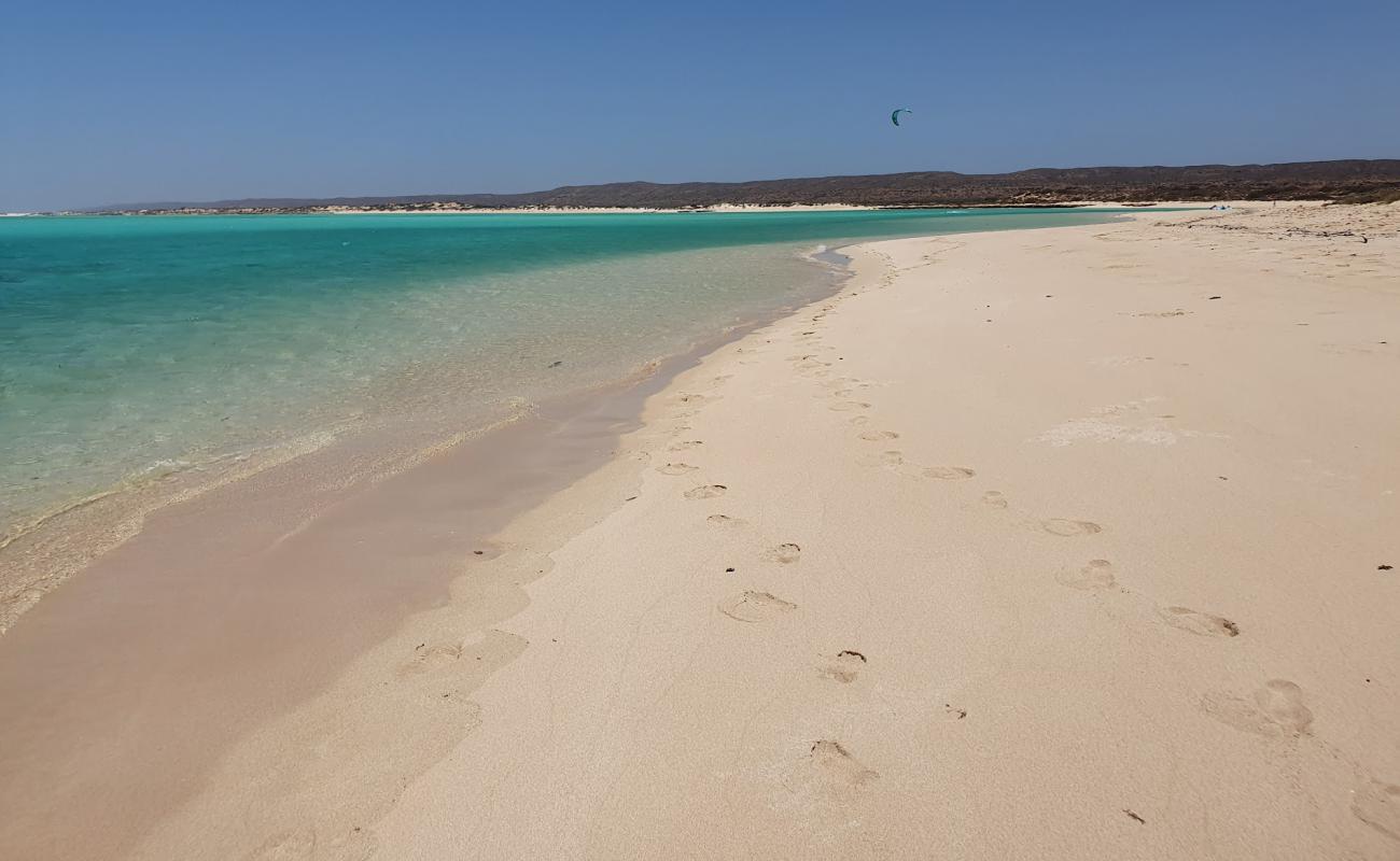 Ningaloo Coast Beach'in fotoğrafı i̇nce bej kum yüzey ile