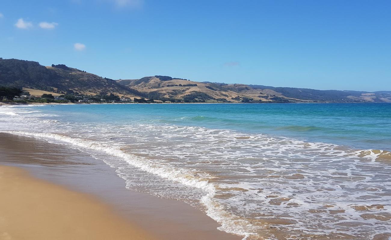 Apollo Bay'in fotoğrafı parlak kum yüzey ile