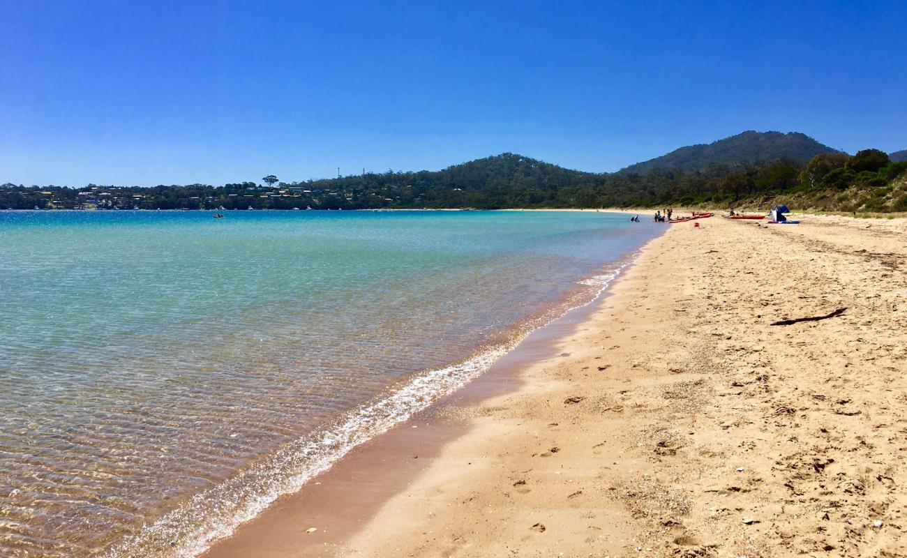 Richardsons Beach'in fotoğrafı parlak kum yüzey ile