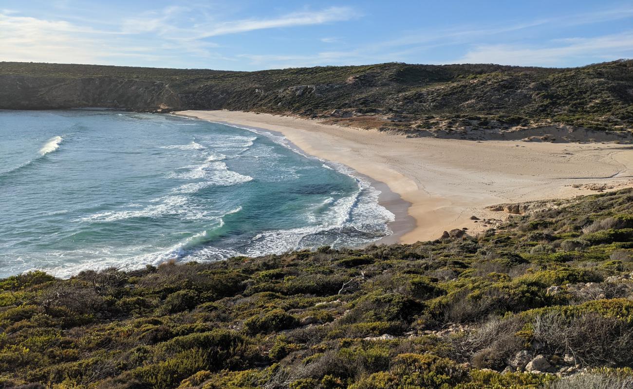West Bay Beach'in fotoğrafı açık bej kum yüzey ile