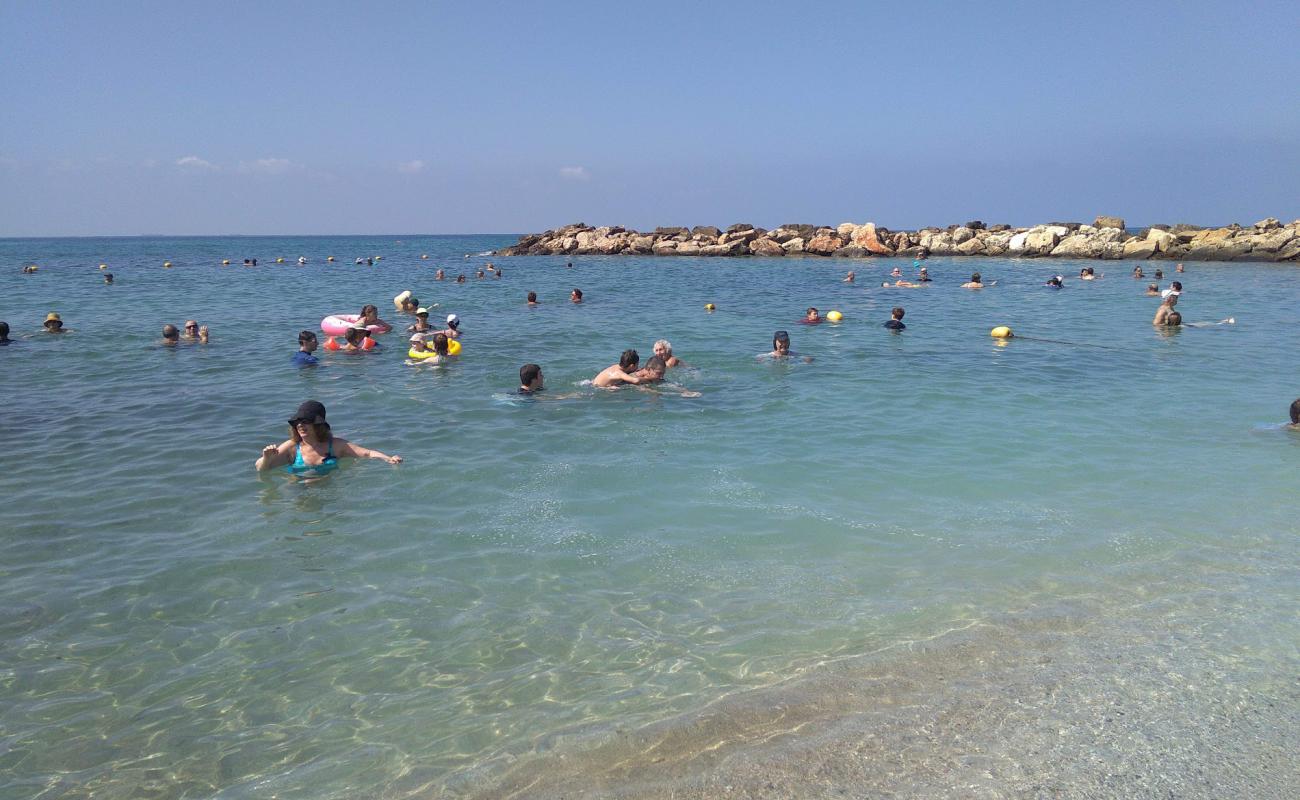 Shavei Tsion beach'in fotoğrafı açık bej kum yüzey ile