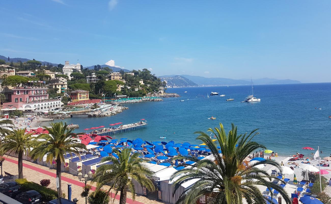 Spiaggia Santa Margherita Ligure'in fotoğrafı gri kum ve çakıl yüzey ile